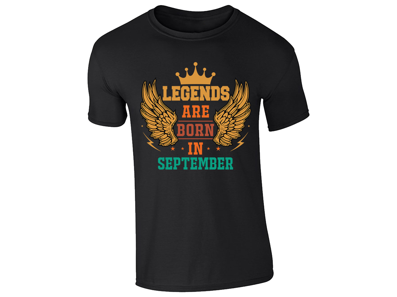 Legends Are Born In September Mens T-Shirt Birthday Month Unisex Gift T Shirt